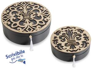 grossiste de boîtes en bois décorées de lys