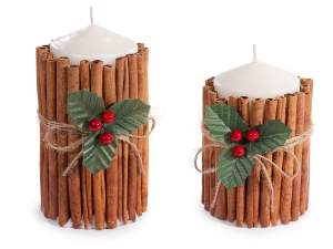 bougies parfumées de Noël à la cannelle en gros