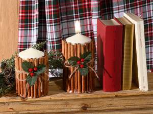 bougies parfumées de Noël à la cannelle en gros