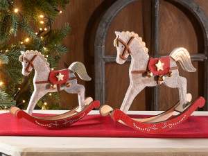 décoration de cheval à bascule de Noël en gros