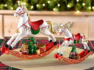 grossiste décoration cheval à bascule noël