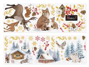 autocollants de vitrine de Noël en gros