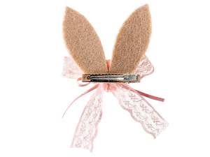 Vente en gros clips d'oreilles de lapin de Pâques