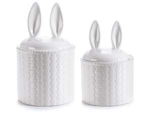gros pot de lapin de Pâques