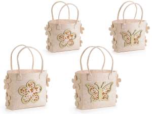 Vente en gros faveur de sac à main de fleur de pap
