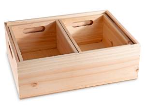 vente en gros boîte en bois avec poignées de plate