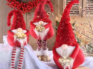 vitrine de gnomes en gros, longues jambes lumineus