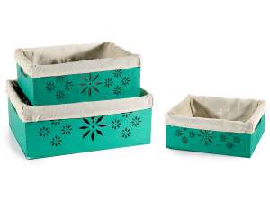 vente en gros de paniers de Noël en tissu vert