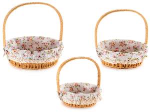 vente en gros de fleurs en tissu avec anse de pani