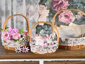 vente en gros de fleurs en tissu avec anse de pani