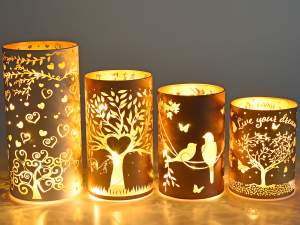vente en gros ensemble de lampes en verre arbre