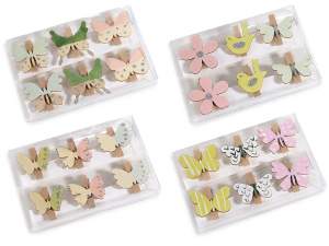 vente en gros clips de papillons de fleurs de prin