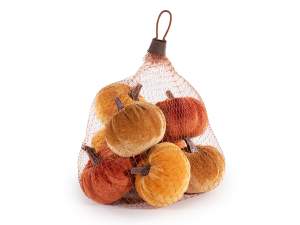 décoration de citrouille en velours en gros