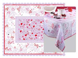 Mayorista mantel con corazones antimanchas