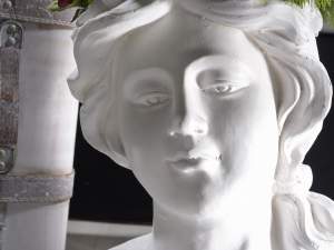 Marble effect woman face vase wholesale