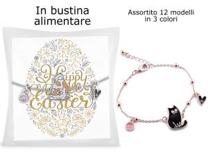 Pulsera sorpresa metal con forma animal en bolsa de comida