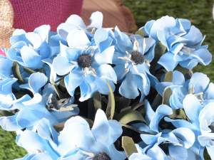 Ingrosso mazzo fiori blu gialli bianchi