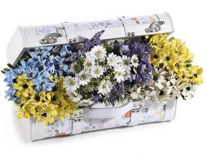 Ingrosso mazzo fiori blu gialli bianchi