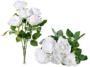 ingrosso mazzo rose bianche innevate