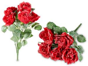 ingrosso mazzo rose neve artificiali