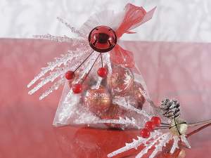 Grossisti mazzolini brinati decori natale
