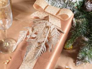 Grossista chiudipacco mazzi felce glitter natale