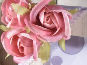 Ingrosso mazzo di 6 rose artificiale