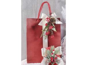 Grossista pick natale innevato pigna