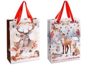 wholesale satin-handled Christmas bags