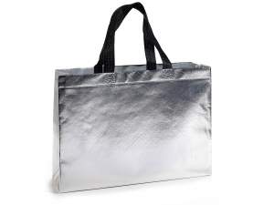 Silver shopping bags wholesalers