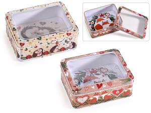 transparent christmas metal box