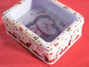 transparent christmas metal box