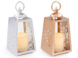 Metal effect lanterns electronic candle