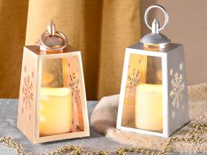Metal effect lanterns electronic candle