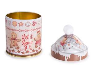 wholesale metal jar christmas gingerbread