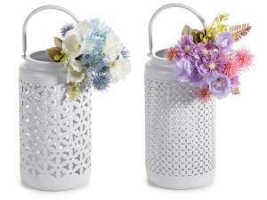 Wholesale white metal dandelion lantern