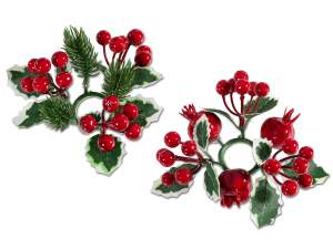wholesale small christmas holly wreath
