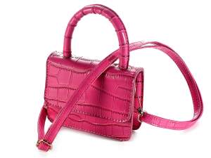Wholesale fuchsia leatherette mini bags
