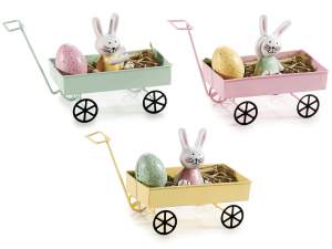wholesale easter decoration rabbit cart