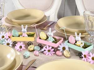 wholesale easter decoration rabbit cart