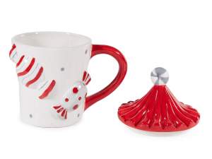 gros mug en céramique couvercle de Noël