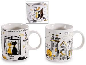 Décorations de chat en porcelaine en gros