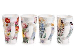 Tasses à fleurs en porcelaine en gros