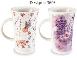 tasses en porcelaine lavande en gros