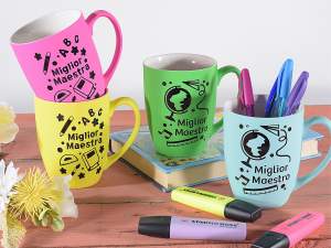 Grossiste de tasses en porcelaine effet caoutchouc