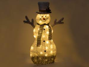 Mayorista de luces de tela de muñeco de nieve