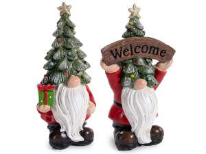 Gnomes en gros, lumières de Noël bienvenues
