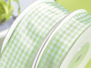 Ingrosso nastro quadretti verde bianchi