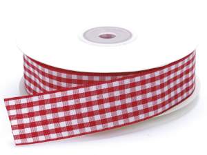 Ingrosso nastri quadretti rosso bianchi