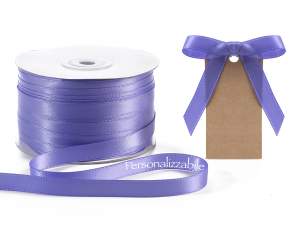 Nastro doppio raso lavanda personalizzato
